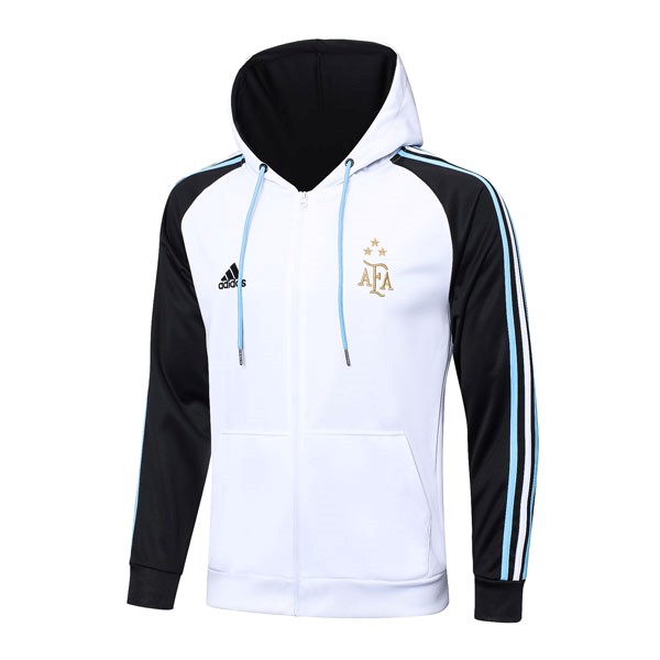 Top Sweat Shirt Capuche Argentine 2022 2023 Blanc Noir